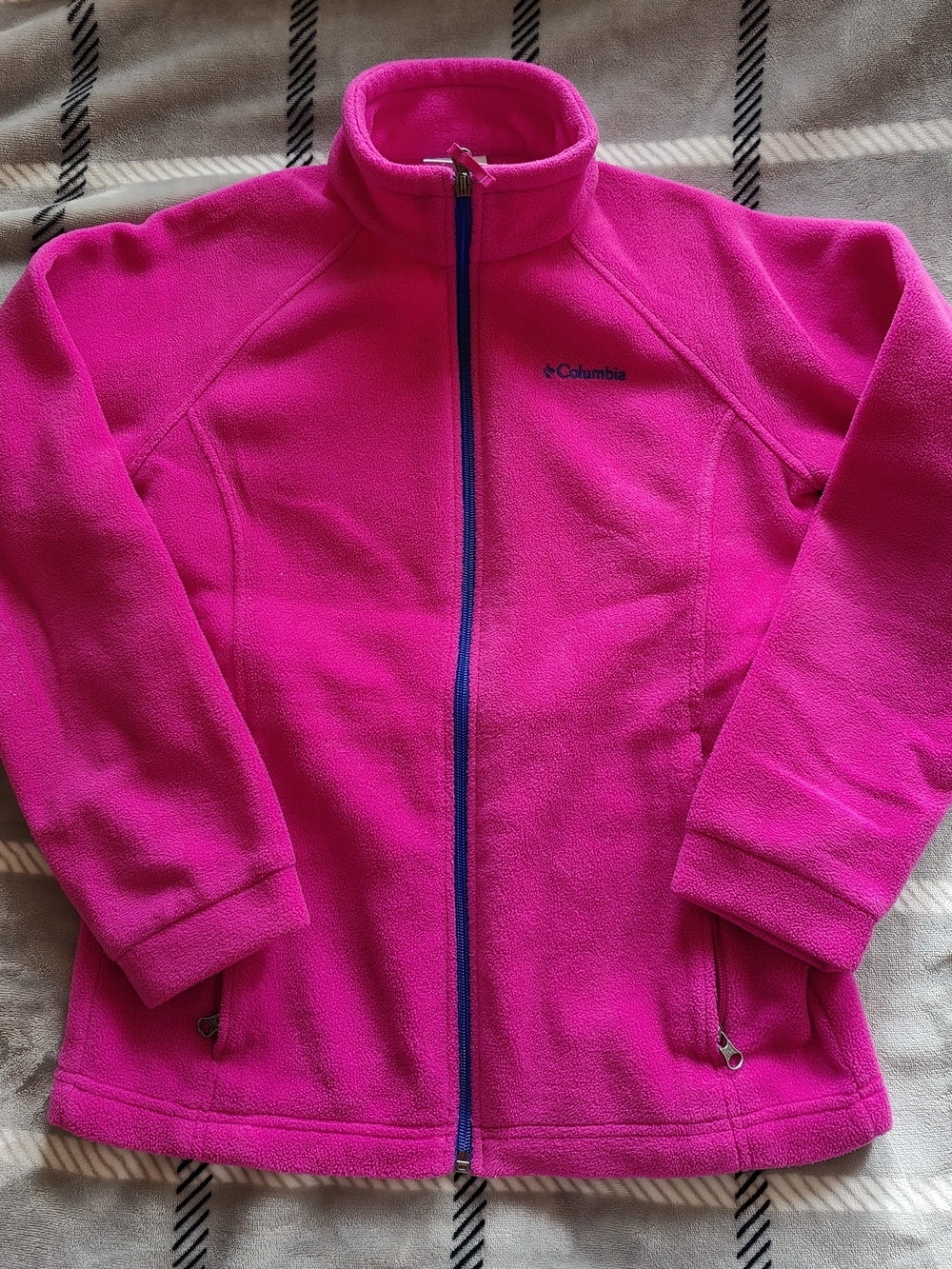 Columbia Kids' Girls' Large 14/16 Magenta Pink Fleece Zip Jacket - Cozy